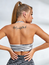 Sports Bras Halter Zebra Pattern Beauty Back Sports Bras