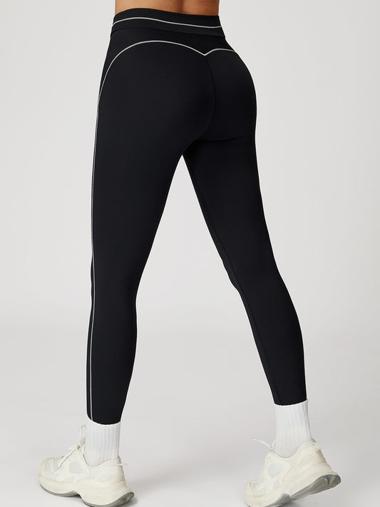 ZASUWA Female Contrast Color Stripes Booty Leggings