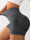 ZASUWA Female Frosting Denim Scrunch Bum Spandex Gym Booty Shorts