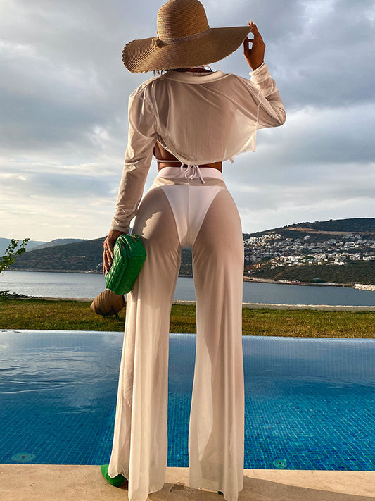 ZASUWA Female Mesh 4-Pieces Bikini Set