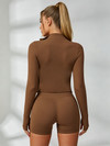 Deep V Back Seamless High-rise Short Tracksuit