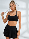 2 In 1 Pleated Skirt Short Suit