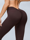 ZASUWA Female Scrunch Bum Deep V Back Leggings