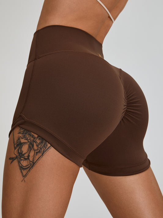 ZASUWA Female Scrunch Bum High-rise Spandex Gym Booty Shorts