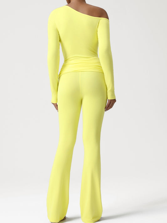 ZASUWA Female Solid Color Casual Folds Buttons Tracksuit