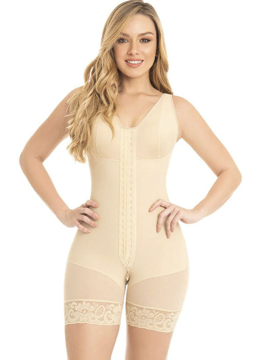 ZASUWA Female Lace Corset Design Zipper Push Up Design Shapewear