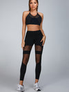 🖤ZASUWA Female Cutout Mesh High-rise Leggings