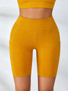 Pocket Spandex Gym Booty Shorts