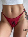 ZASUWA Female Sexy T-back Mesh Embroidery Panties