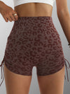 ZASUWA Female Leopard Print Drawstring Quick Dry Shorts