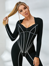 Tummy Control Zipper Hip-lift Jumpsuit