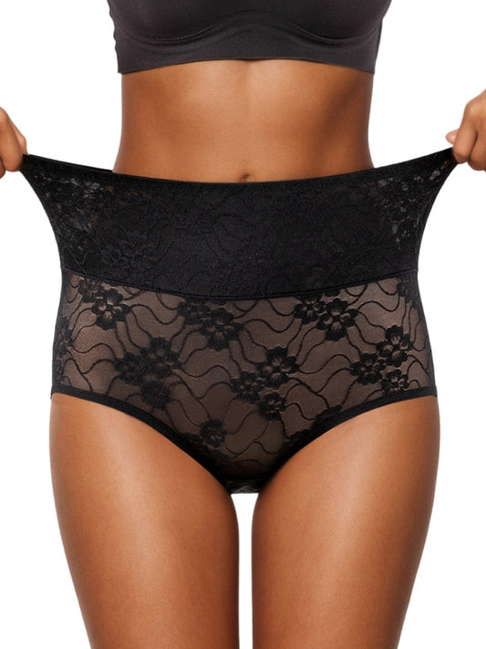 ZASUWA Female Sexy Solid Color Mesh Lace Panties