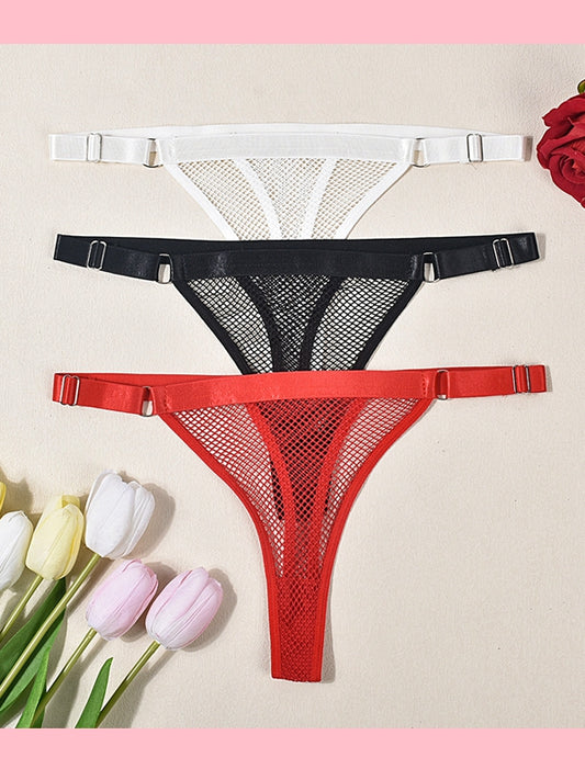 ZASUWA Female Mesh Solid Color Panties