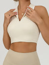 ZASUWA Female Sexy Contrast Color Hollow Out Solid Color Backless Quick Dry Tank