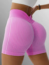 ZASUWA Female Folds Deep V Back Ribbed Booty Shorts