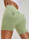 ZASUWA Female Deep V Back Pocket Scrunch Bum Zipper Short Tracksuit