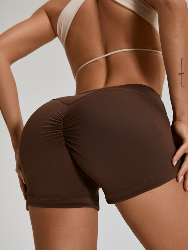 Scrunch Bum – Hochgeschnittene Booty-Shorts aus Spandex fürs Fitnessstudio