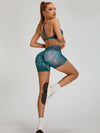 ZASUWA Female Leopard Print Cross Back Sports Bras