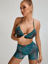 ZASUWA Female Leopard Print Cross Back Sports Bras