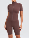ZASUWA Female Zipper Stand Collar Jumpsuit