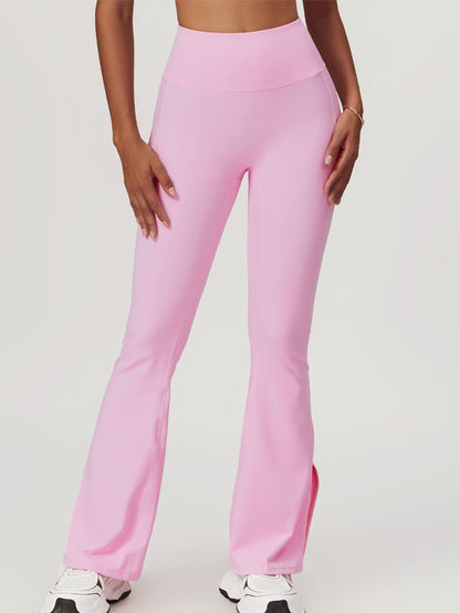 Flare Hip-lift High-waisted Split Pants
