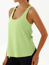 ZASUWA Female U Collar Cross Back Hollow Out Two-in-one Tank