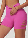 ZASUWA Female Hollow Out Hip-lift Quick-dry High-waisted Seamless Shorts
