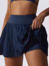 ZASUWA Female Pleated 2 In 1 Cross Back Tennis Skirts Suits