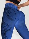ZASUWA Female Natural Texture Seamless Scrunch Bum Leggings