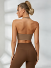 Hollow out Twist Backless Sports Bras