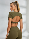 Twist Hollow Out Short Sleeves