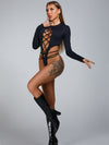 ?ZASUWA Female Fashion Lace-up Bodysuit