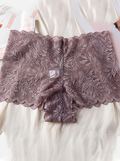 Sexy Solid Color Lace Panties
