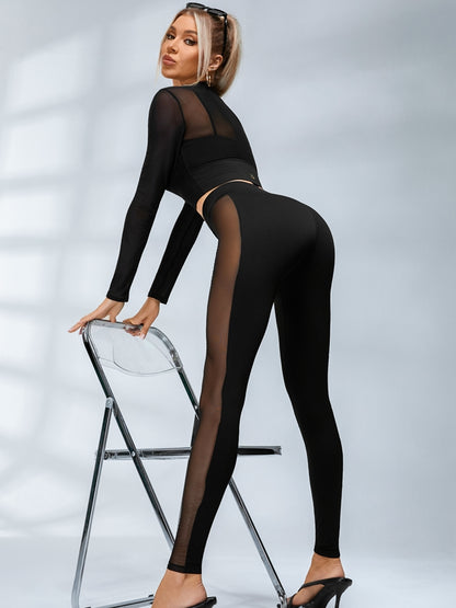 Sexy Sheer Mesh Tracksuit