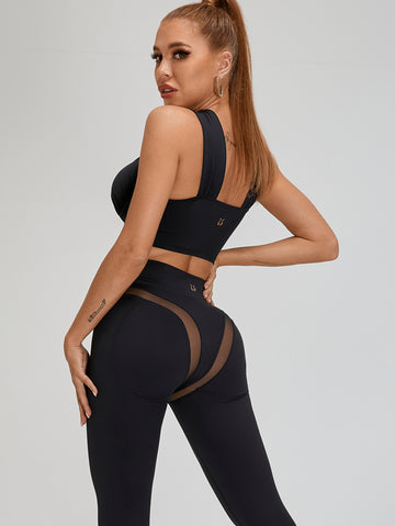 ❤ZASUWA Female Super Sexy Unique Mesh Hip-lift Cross Tracksuit