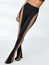 Super Sexy Unique Sheer Mesh Split Leggings