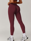 ZASUWA Female Seamless Solid Color Elastic Tight Push Up Design Leggings