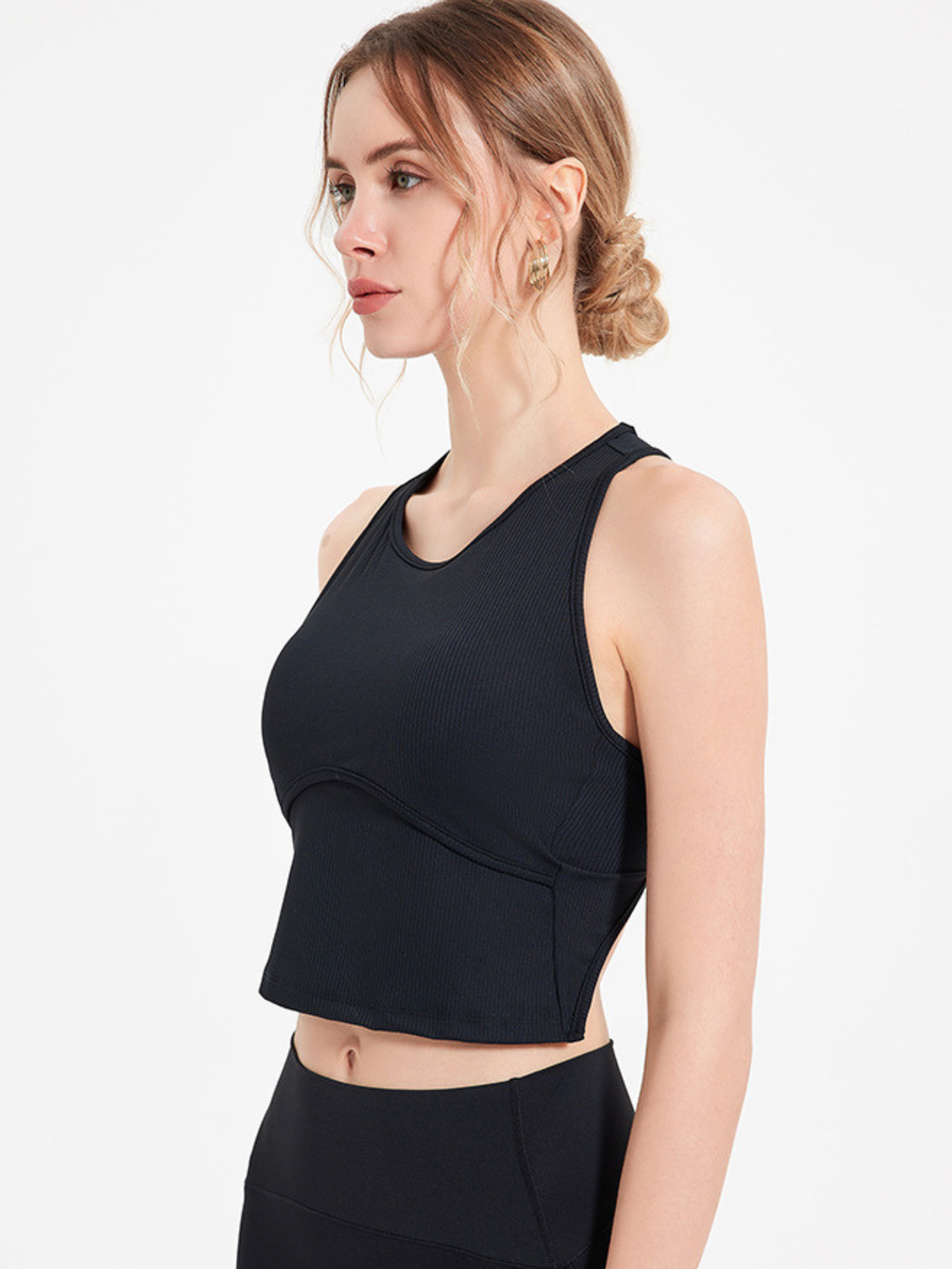 U Collar Backless Metal Tank