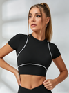 Stripes Cropped Short Sleeves