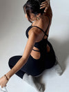 ZASUWA Female Hollow Out Sleevesless Jumpsuit
