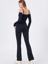 ZASUWA Female U Collar Scrunch Bum Elastic Tight Jumpsuit