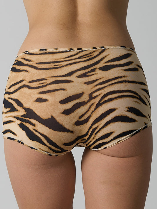 ZASUWA Female Tiger Stripes Print Boxer Briefs Panties