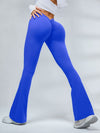 ZASUWA Female Deep V Back Scrunch Bum Flare Leggings