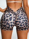 Leopard Deep V Back Scrunch Bum Leggings