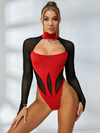 Sexy Sheer Mesh Elastic Tight Bodysuit