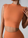 ZASUWA Female Solid Color Basic Must-have Cropped Short Sleeves