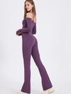ZASUWA Female U Collar Scrunch Bum Elastic Tight Jumpsuit