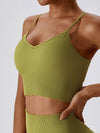 ZASUWA Female Ribbed Cross Back Sports Bras