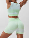 ZASUWA Female Scrunch Bum with Chest Pads Elastic Tight Short Tracksuit