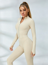 Sexy Zipper Fleece Jumpsuit